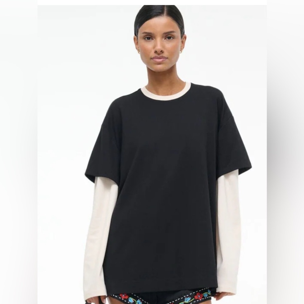 STAUD Layered Long Sleeve Tee